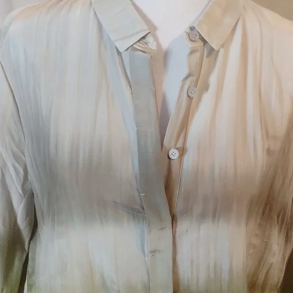 Elie Tahari gray and green light weigh blouse, top - Picture 11 of 11